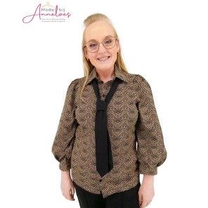Lady Day Blouse Mary Herringbone print